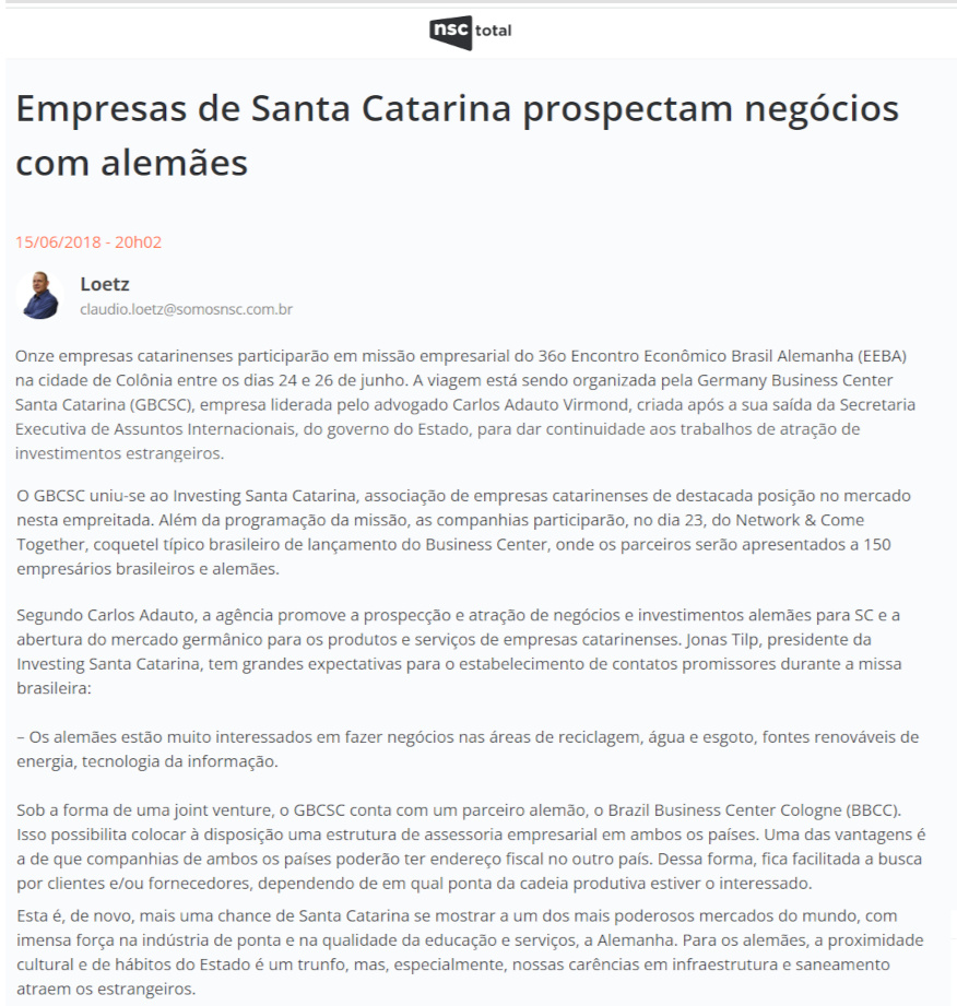 NSC Notícias - 2018